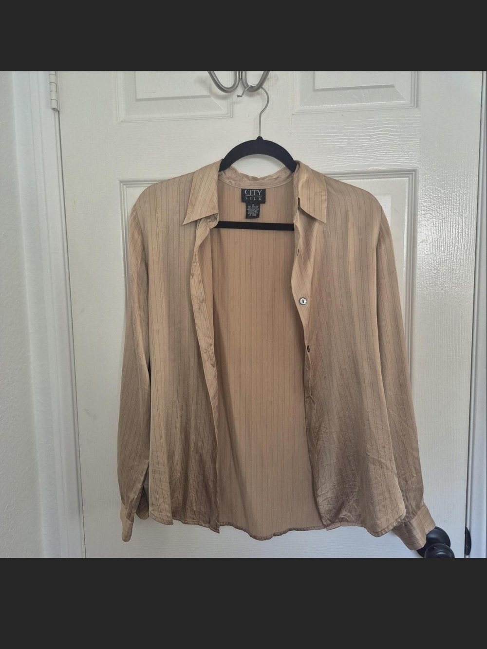 Beige Button-Up Shirt